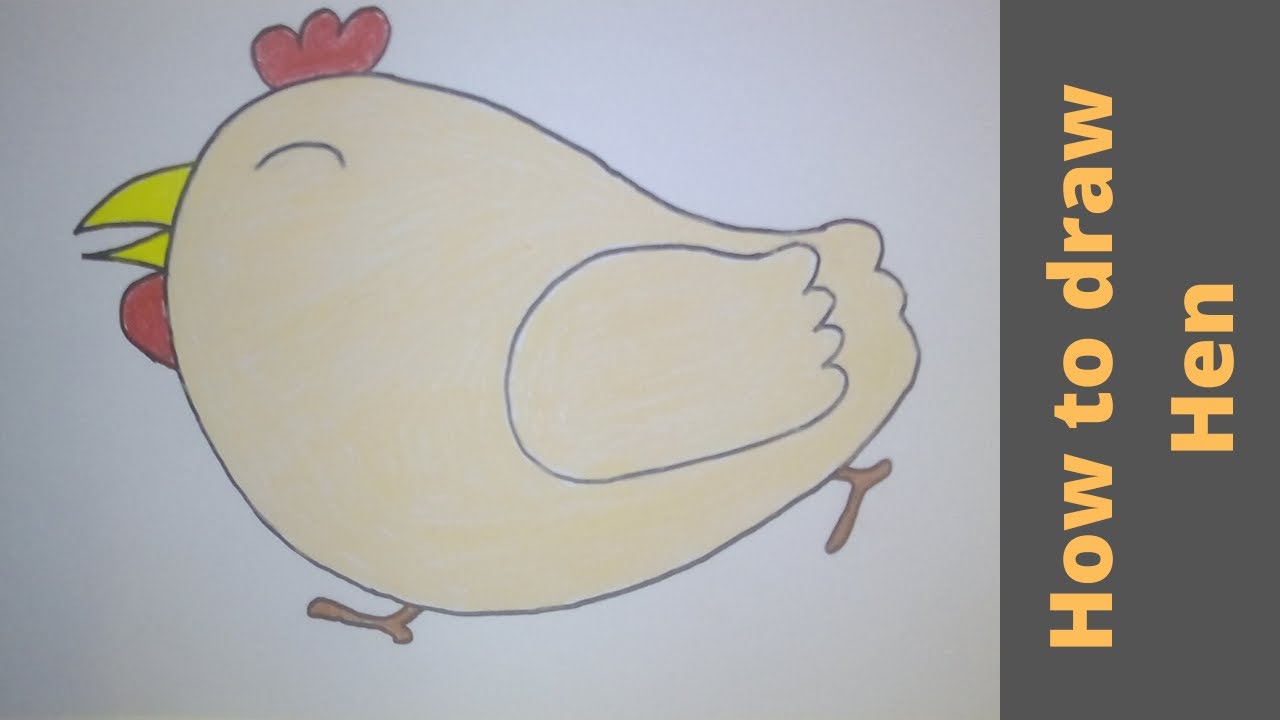 How to Draw Hen - YouTube