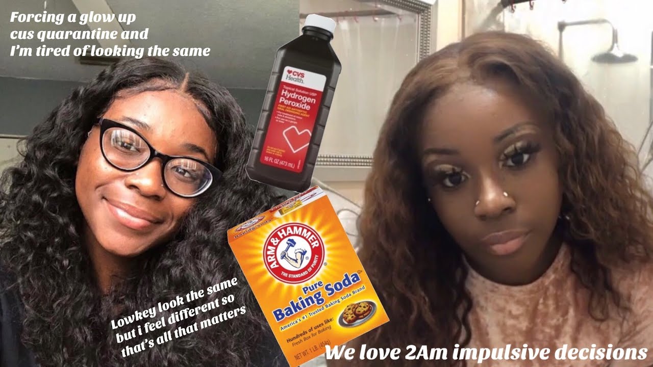 BLEACHING MY HAIR WITH BAKING SODA AND PEROXIDE AT 2AM YouTube