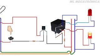 RELÉ TEMPORIZADO SIMPLES  TIMER COM CAPACITOR ELETROLÍTICO