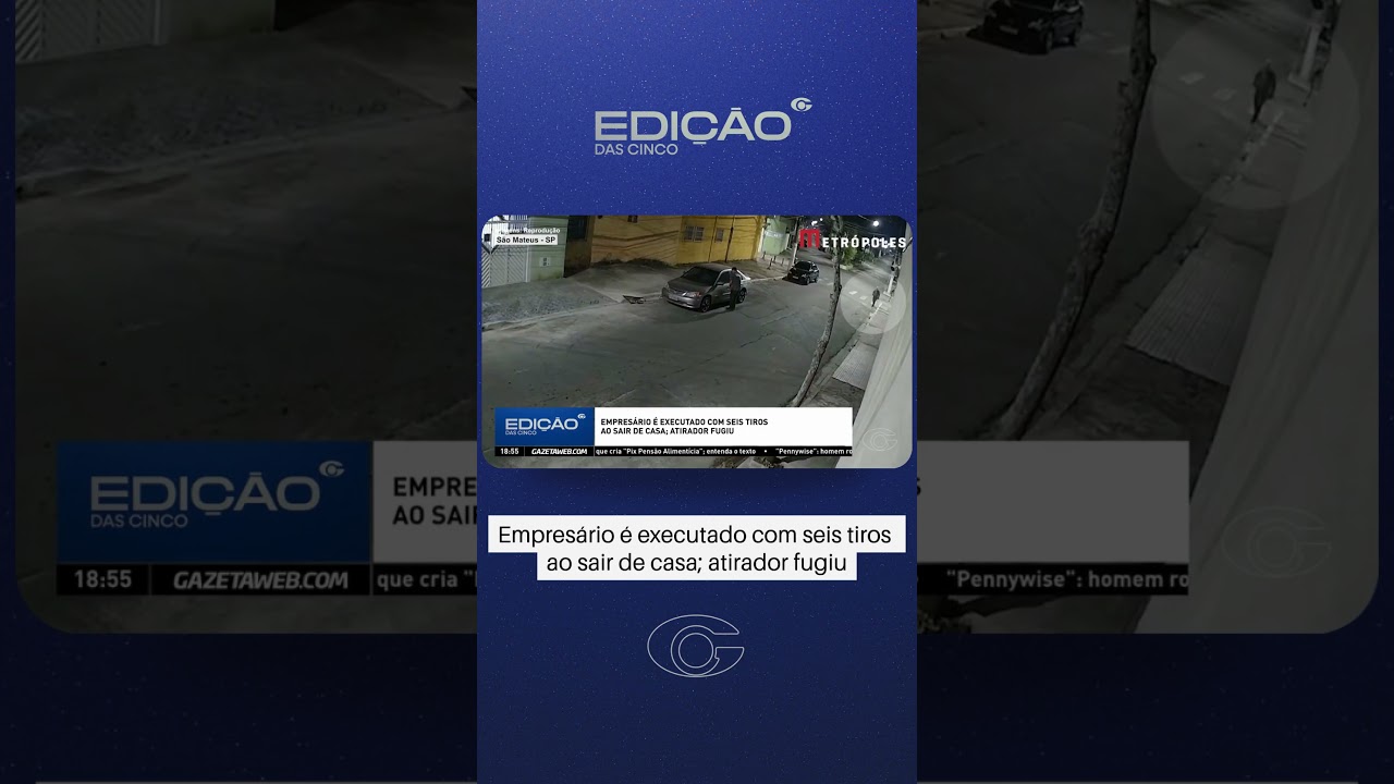 Empresário é executado com seis tiros ao sair de casa