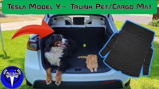 Tesla Model Y Rear Trunk Mat! Great for Pets and Cargo!