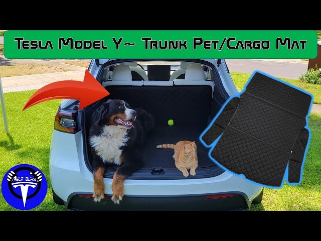 Tesla Model Y Rear Trunk Mat! Great for Pets and Cargo! 