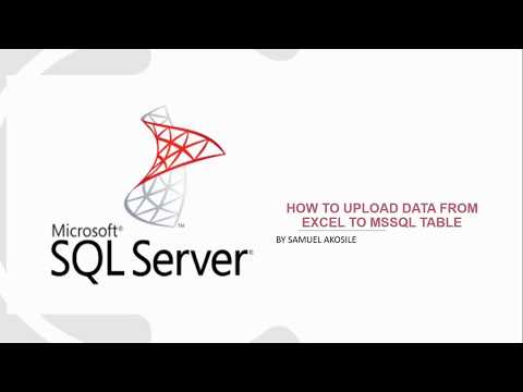 How to Import Excel data as table in MS SQL database