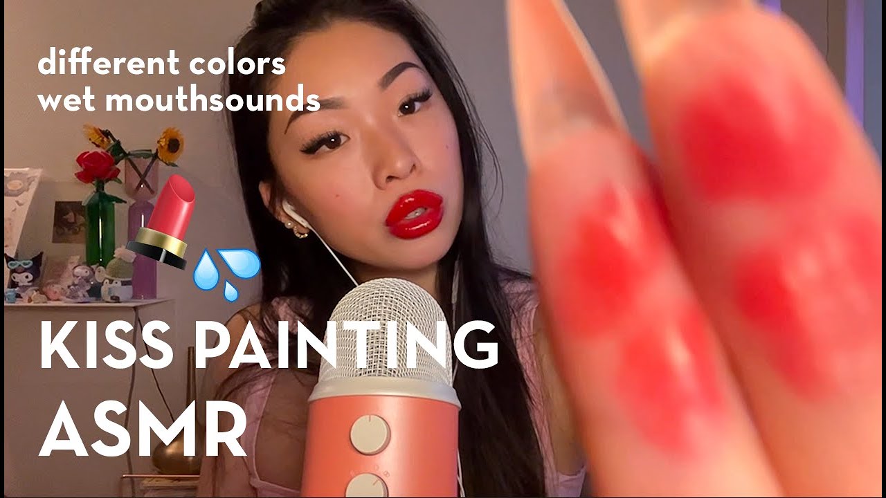 ASMR | KISS PAINTING YOU 😘🎨 | wet mouth sounds | hand movements
