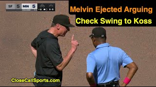 E29 - Bob Melvin Ejected by Umpire Ramon De Jesus for Arguing Christian Koss Check Swing Strikeout