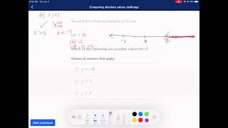 Khan Academy Tutorial: comparing absolute values challenge