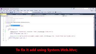 Celebrity MVC -  Fix Error  - The type or namespace name 'RemoteAttribute' could not be found Profile