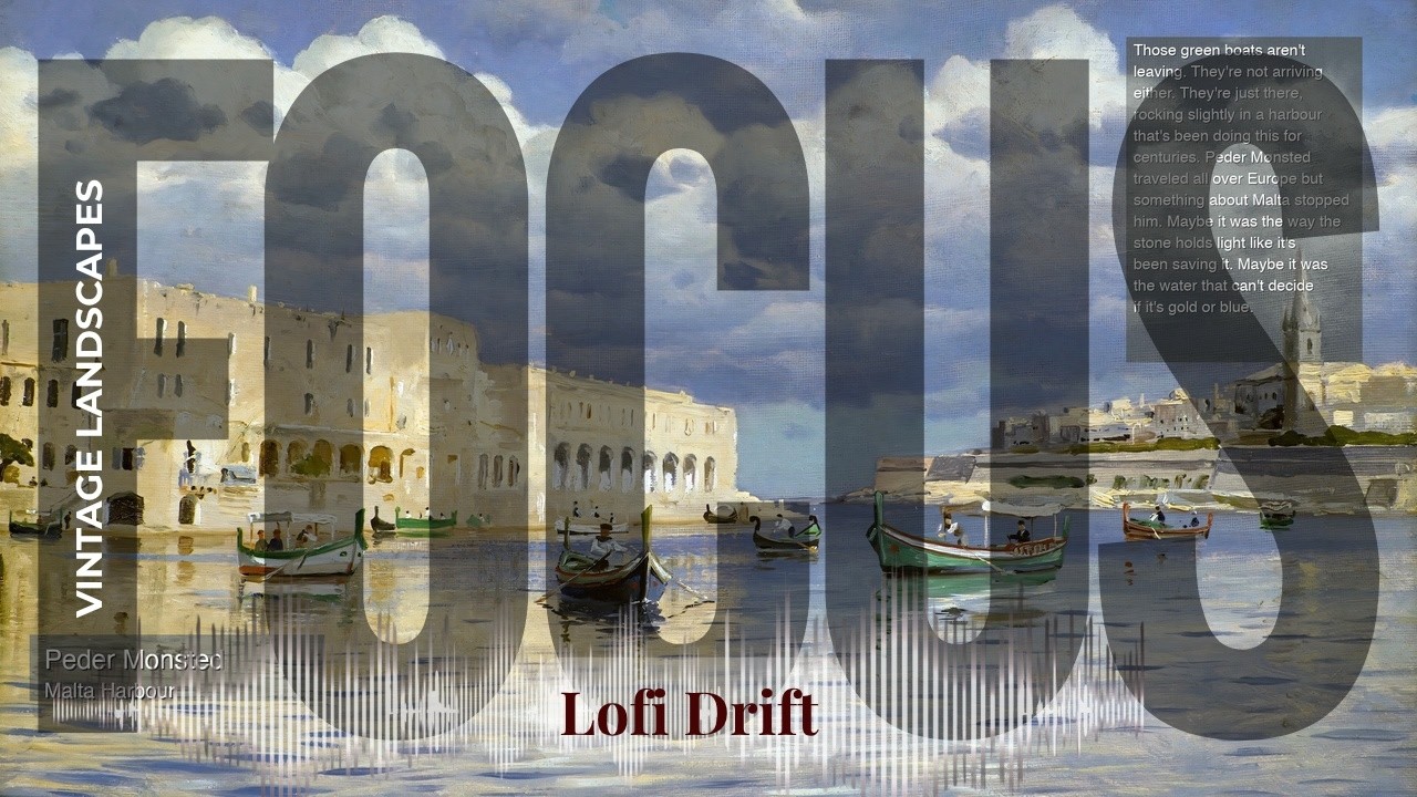 Focus - Lofi Drift with Vintage Landscapes | Monsted · Malta Harbour & others