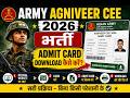 INDIAN ARMY AGNIVEER 2026 ADMIT CARD KESE DOVLOAD KRE OR JIA ROLL NUMBER KESE DALE