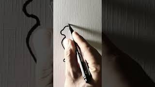 Cat Drawing from One Line Art #aram_nabeel #shorts #viral