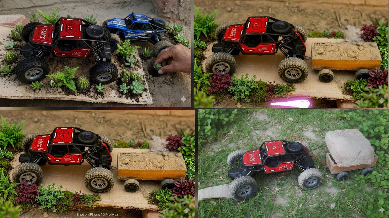 Видеоролики с радиоуправляемыми машинками; видео-испытание