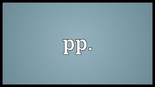 Pp. Meaning Profile