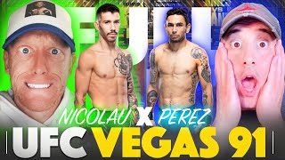 UFC Vegas 91: Nicolau vs. Perez FULL CARD Predictions, Bets \& DraftKings