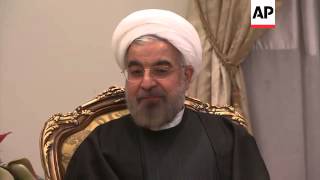 Japanese FM Kishida meets Iranian President Hassan Rouhani
