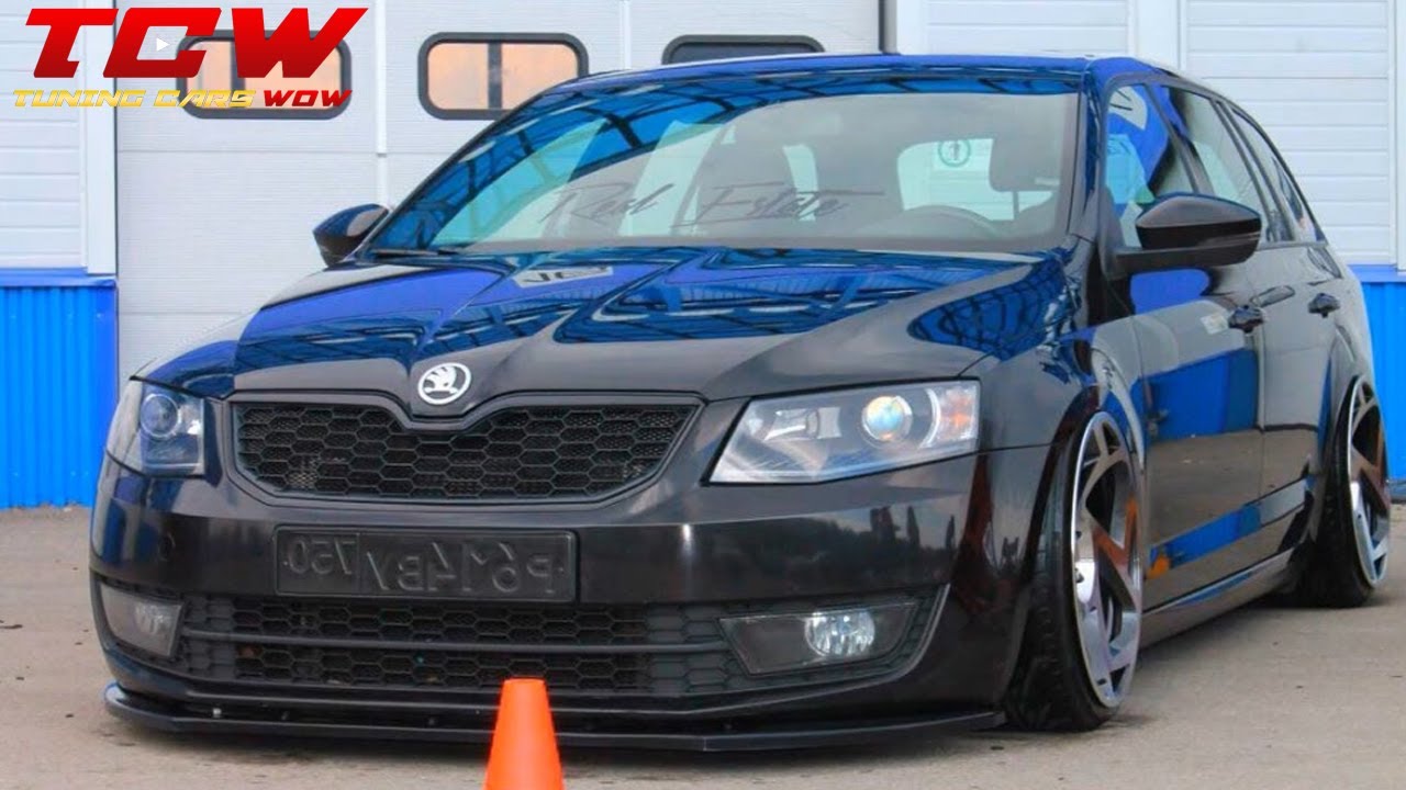 Skoda Octavia III Wagon Bagged on Radi8 R8S5 Rims Tuning Project