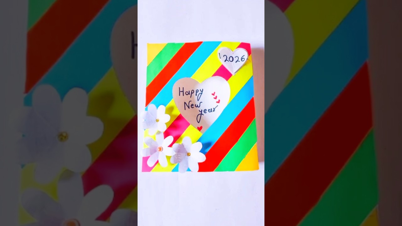 Happy New Year Card 2026 /  DIY New Year Card Making 