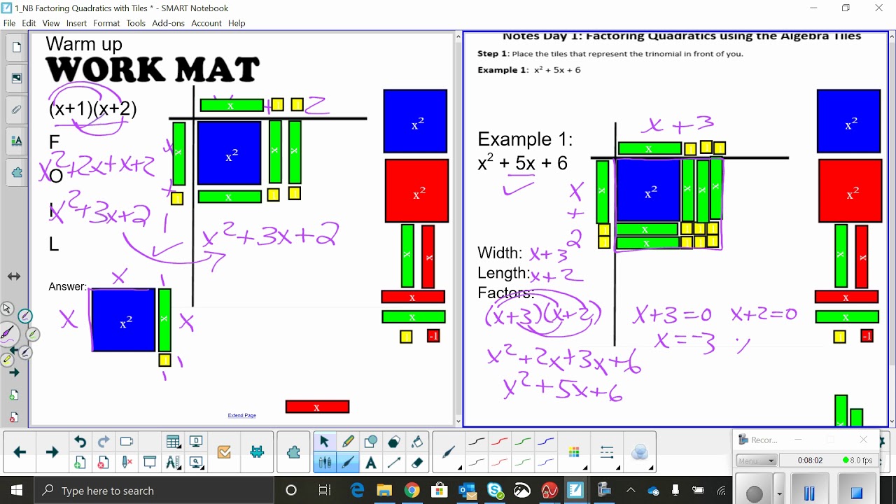 Factoring with Tiles - YouTube