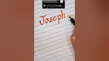Joseph in printed handwriting and cursive handwriting #comment your name  #cursive writing #ytshorts