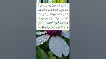 أواخر سورة الحشر بصوت القارئ الشيخ سعود الشريم. وصلى الله وسلم على سيدنا محمد