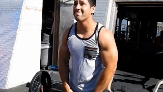 Muscle Beach Workout | Shoulder and Bicep workout | Venice Beach, California
