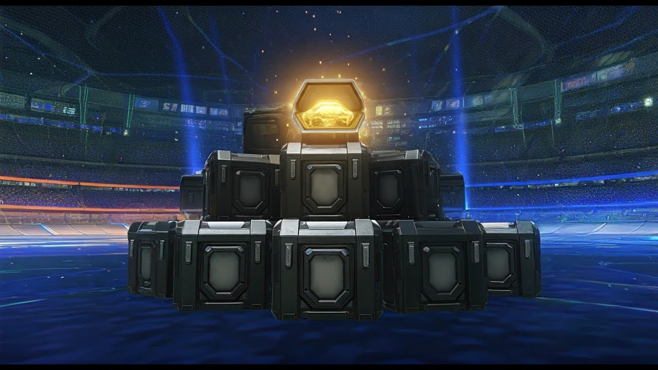 Rocket League crate and tournament opening with clips at the end