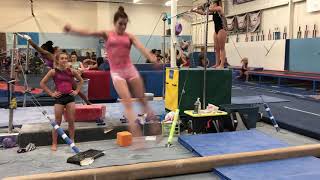 Sarah G. Stallings Split leap 1/2 Training on Low Beam