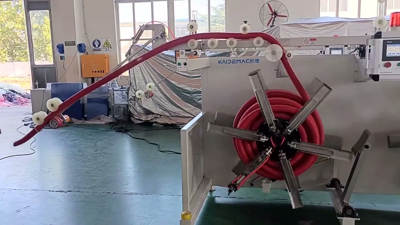 Corrugated Pipe Coiling Machine /Corrugated Pipe Coiler Semi-Auto 32-63mm range /KAIDEMAC