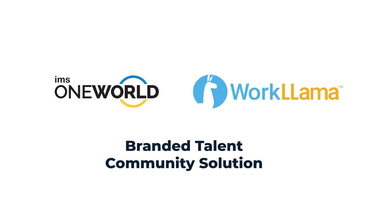 IMS Oneworld and WorkLLama's Branded Talent Community Solution - YouTube
