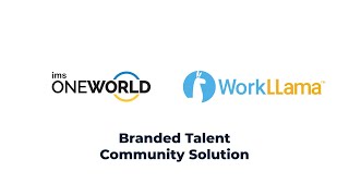 IMS Oneworld and WorkLLama's Branded Talent Community Solution screenshot 3