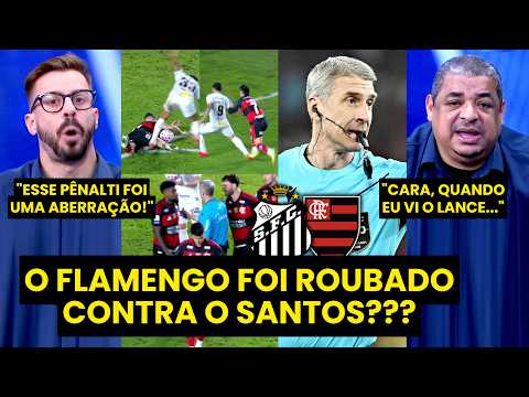 "ESSE PÊNALTI FOI UMA ABERRAÇÃO!!! O DARONCO..." O FLAMENGO FOI PREJUDICADO contra o SANTOS?