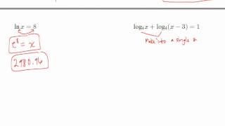 Solving Exponential and Logarithmic Equations - flash.mp4