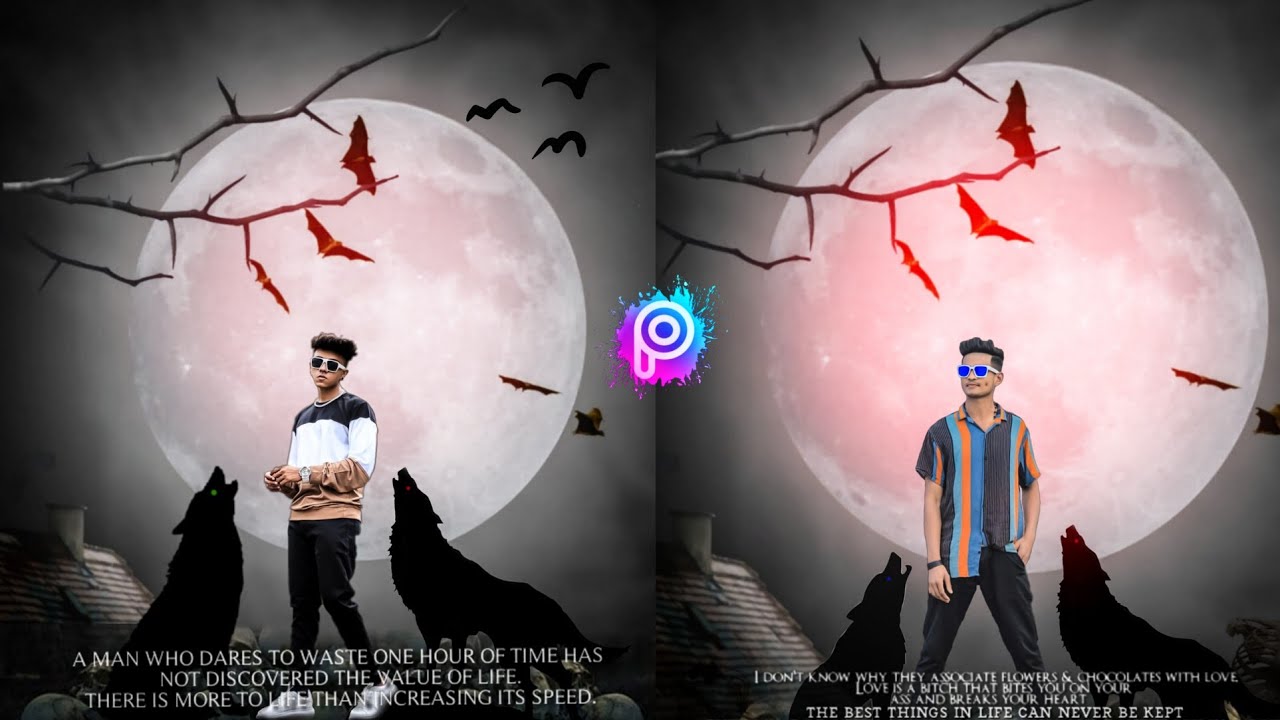PicsArt Horror Wolf Photo Editing 2022|PicsArt Fantasy Moon Photo Editing 2022
