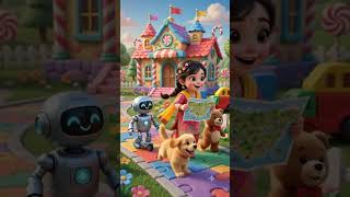 EP02 Coco Finds The Toy Map 🗺️🚂✨ Gurasees Cartoon world #viral #shortvideo #cartoon #animation