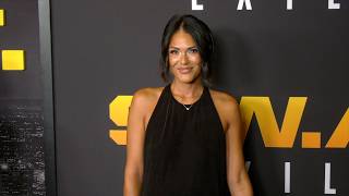 Jesiree Dizon on the black carpet at the 'S.W.A.T. Exiles' premiere party
