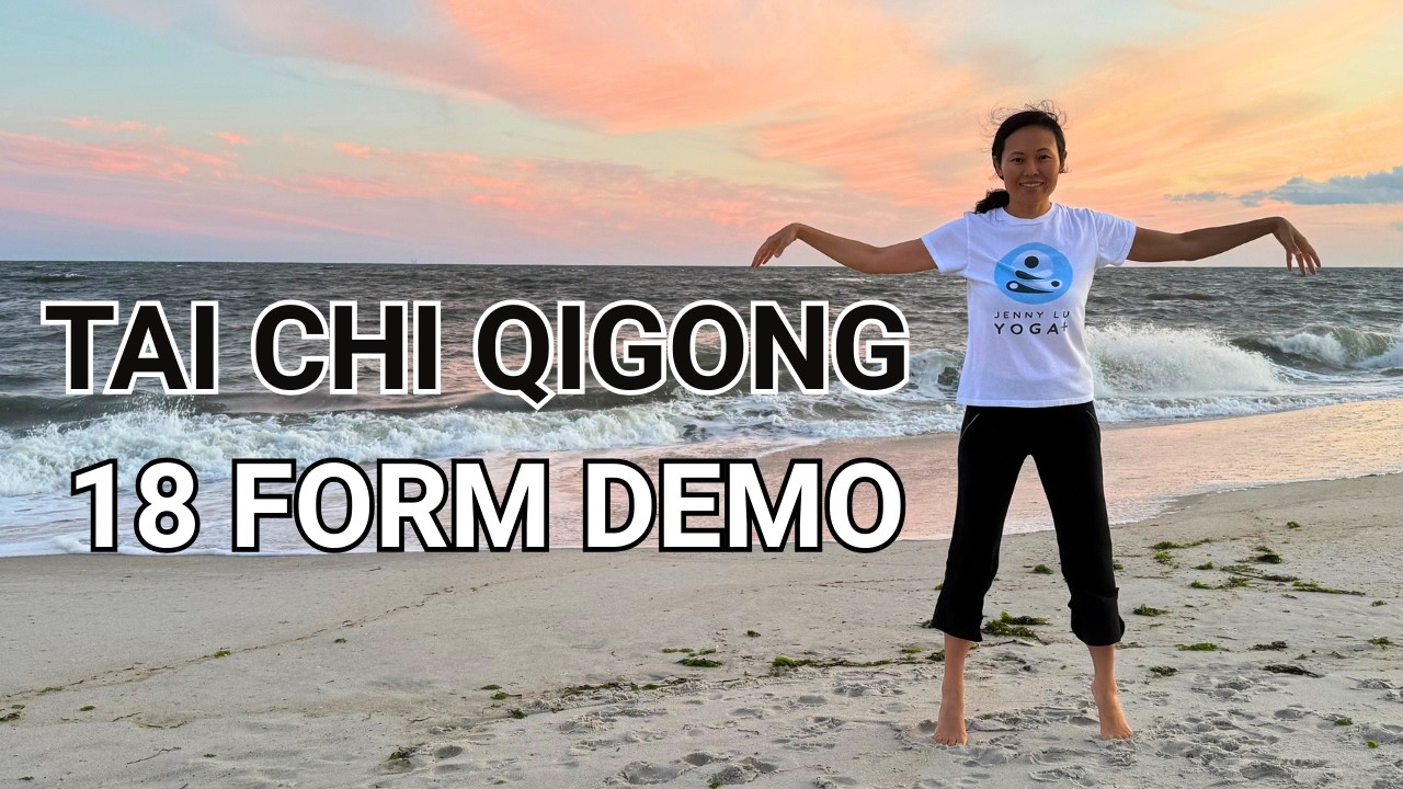 Beginner Friendly Tai Chi Qigong 18 Form Demo on the Beach