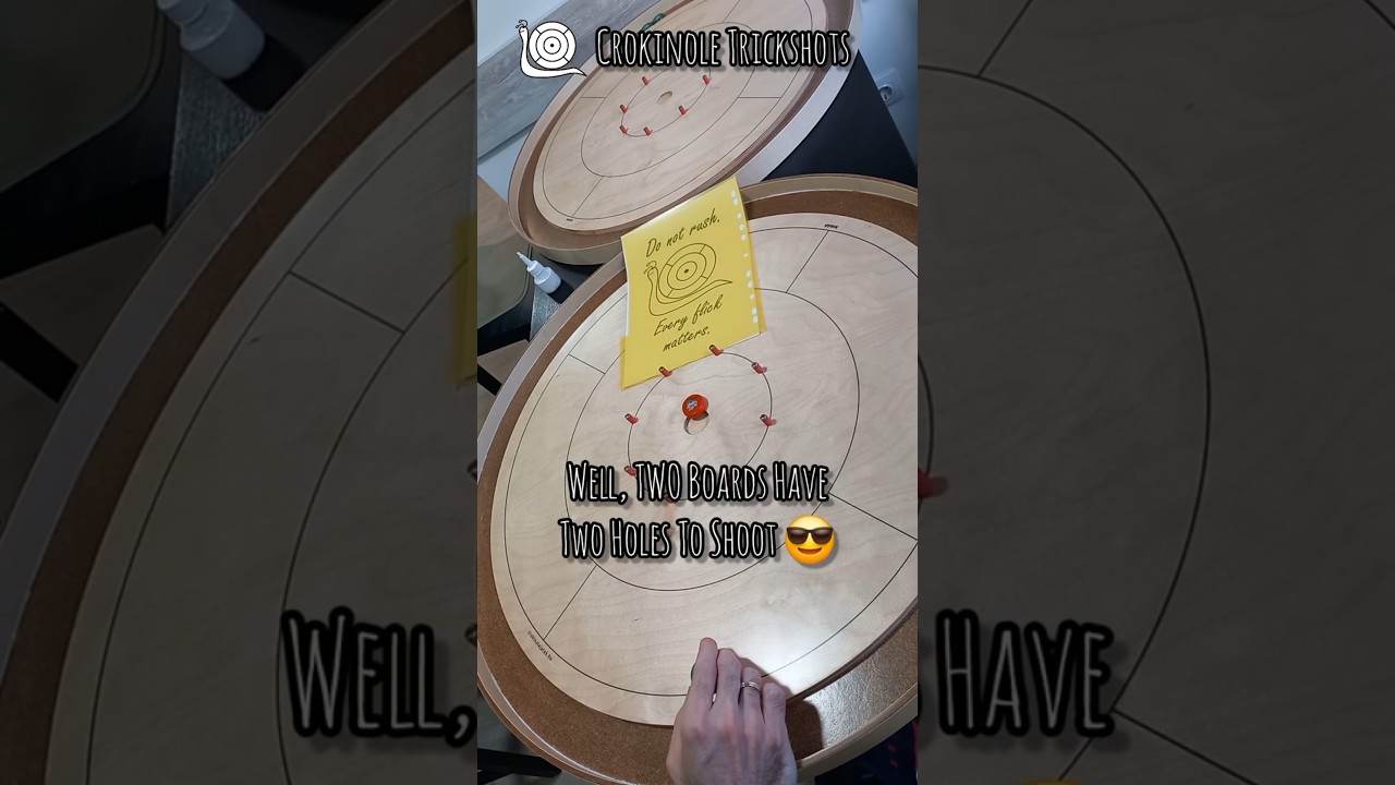 Crokinole Trickshot: Backboard Double 20's