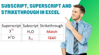 How to Use Subscript, Superscript and Strikethrough in Excel | Excel Tutorial 2023 | GMA SKILLS