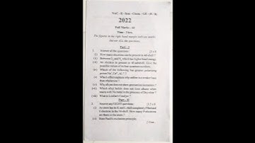 Plus 3 2nd semester GE-2 Chemistry exam question papers 👍