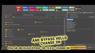 Ipad air 2nd icloud bypass- ios .15.8.6- (change sn)  Unlocktool 