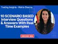 10 REAL- TIME Scenarios Based Interview Questions & Answers #interview