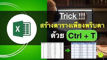 Excel Easy Trick EP2 สร้างตารางเพียงพริบตาด้วยคีย์ลัด Ctrl + T
