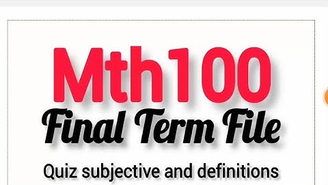 Mth100 Final Term 2023 Subjective ||#mth100#finalterm #2023||#iqraazhar