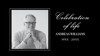 Classic Funeral Slideshow Video for Men | Canva Editable Tribute | Celebration of Life Template Demo