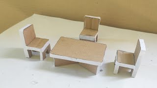 homemade| how to make miniature chairs and small tables