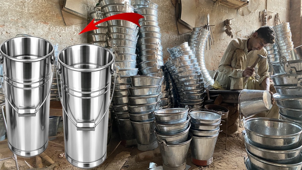 Manufacturing Full Process of Steel Bucket | Step-by-Step Factory ...