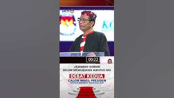 Jawaban Gibran Belum Memuaskan Mahfud MD #DebatCawapres2024 #DebatCapres2024 #MahfudMD