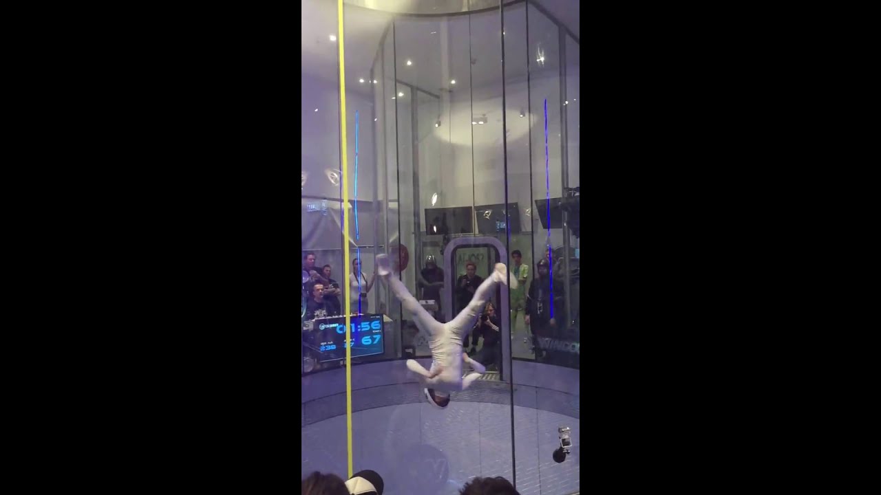 Indoor Skydiver Dances to Chandelier