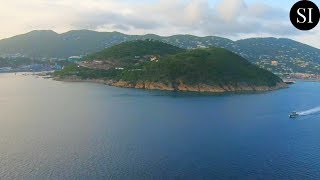 Departing from Charlotte Amalie | St Thomas | US Virgin Islands (USVI) | Crown Bay Cruise Port | 4K