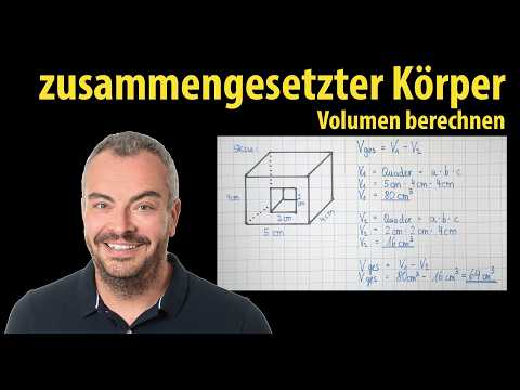 Vorschaubild: zusammengesetzter Körper - Volumen berechnen durch Subtrahieren
