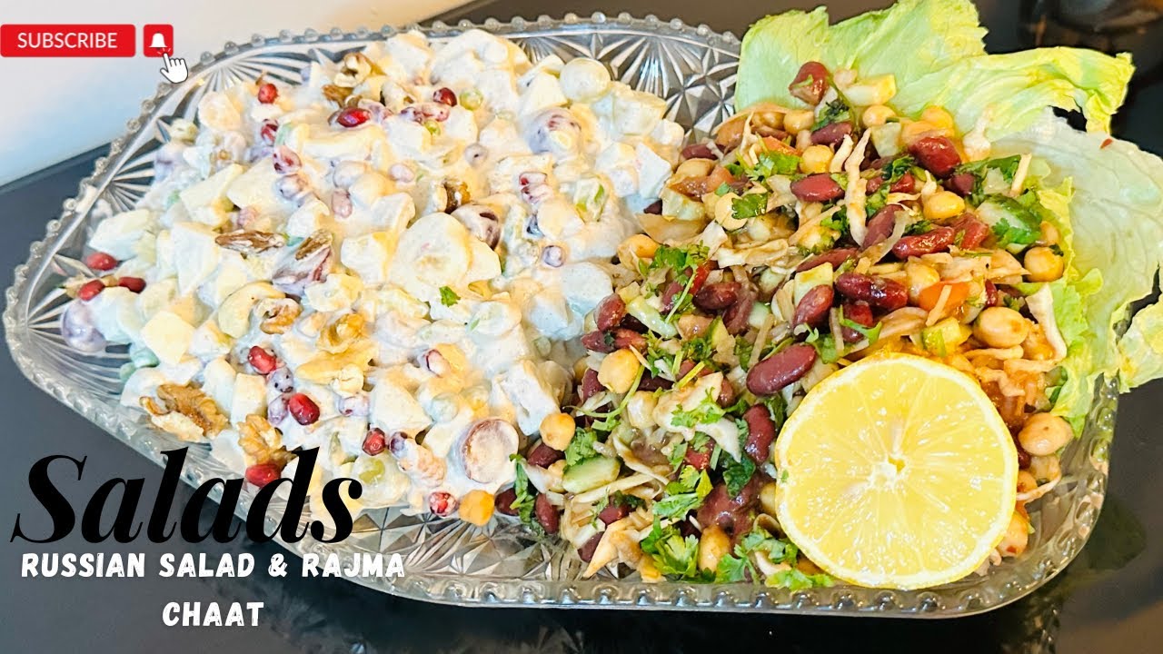 Russian Salad & Rajma Chat Recipe In Urdu/Hindi Easy & Tasty Salad